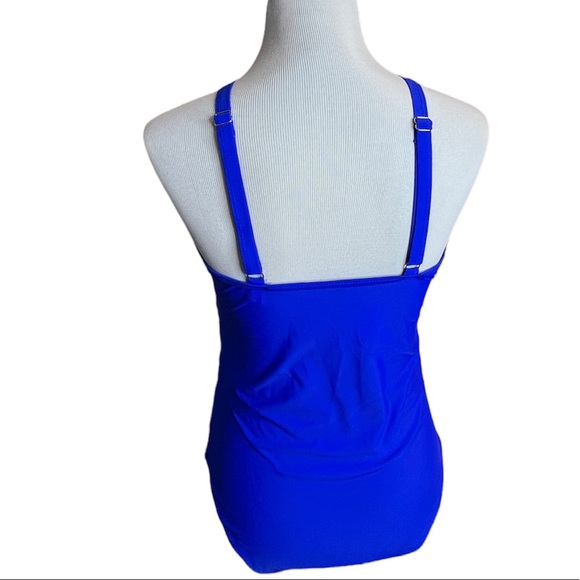 2/$30 Swimsuit High Neck Slimming Full Coverage Lined Colorful Sheer Sexy New LG - Picture 7 of 17